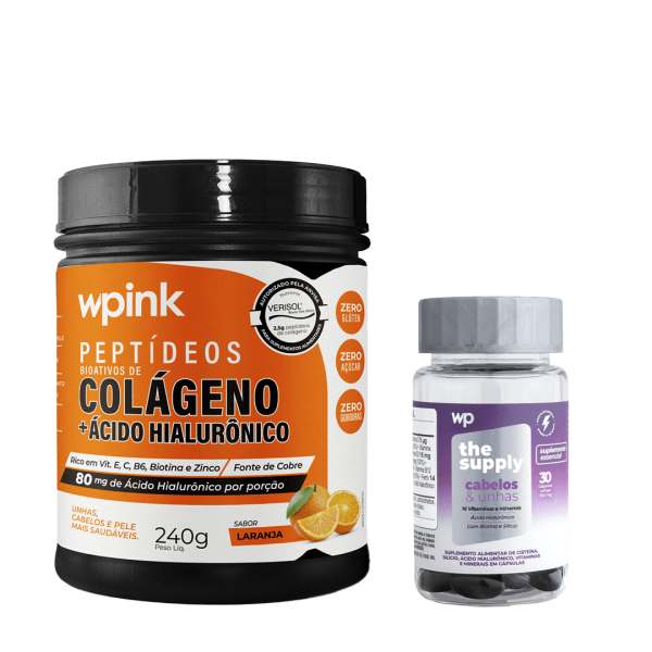 colágeno de laranja - 240g + cabelos e unhas - wp