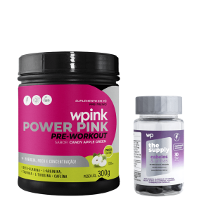 Super power pink de maça verde 300g + cabelos e unhas - wp
