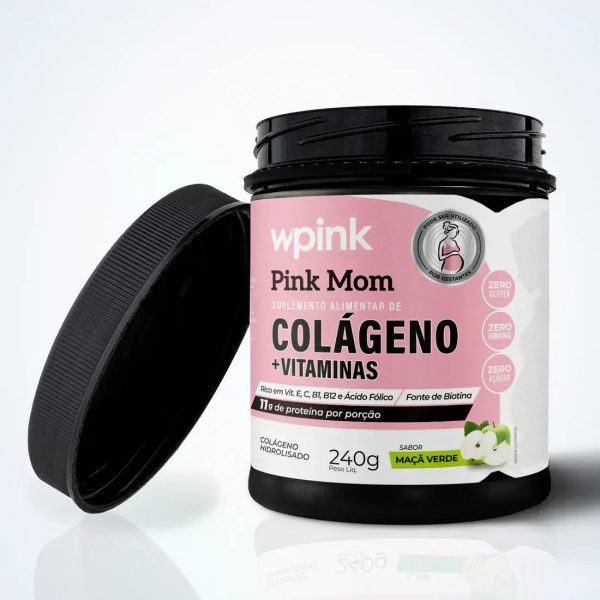 colágeno pink mom - maçã verde - 240g - wp - Imagem 2