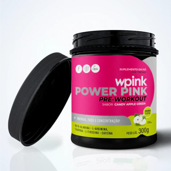super power pink maçã verde - pré-treino - 300g - Imagem 2