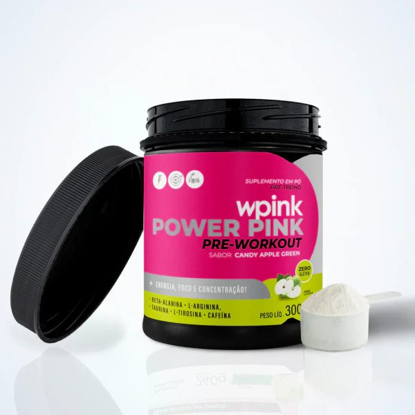super power pink maçã verde - pré-treino - 300g - Imagem 3