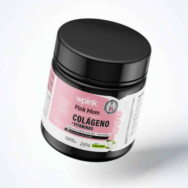 colágeno pink mom - maçã verde - 240g - wp - Imagem 4