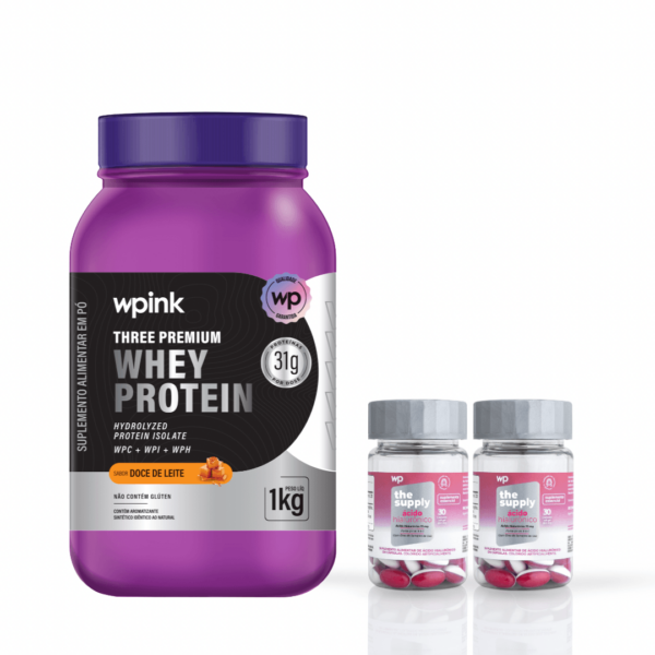 Three premium whey protein doce de leite – 1 kg + 2 ácidos hialurônicos - wp